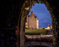 Dating back to 1625, the castle was built by Lord Dating back to 1625, the castle was built by Lord James Shaw and his wife Lady Isabella Brisbane. It is built in the typical Scottish baronial style w